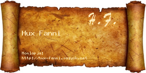 Hux Fanni névjegykártya